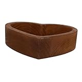 Generic ラブフルーツプレート 木製トレイ – ハート型デザイン 食品収納 大容量 キッチン小物入れ (茶色)