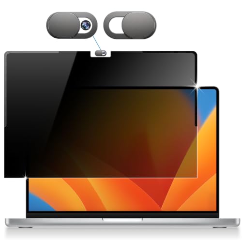 YMYWorld �`�����h�~ MacBook Pro 14�C���` 2026 M5 Pro/Max 2025 M5 2024/2023/2021 �v���C�o�V�[�t�B���^�[ �}�O�l�b�g�� �`�����h�~�t�B���� �̂������h�~�t�B���^�[ �u���[���C�g�J�b�g �A���`�O��