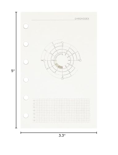 Image of Zelten 1 Pack A7 45 Sheets /90 Pages Time Chart Loose Leaf Punched Paper Refills Paper for 6 Hole Binder Personal Organizer Diary Notebook Refillable Planner