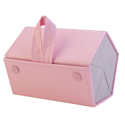 LBTbate Multi Travel Sunglasses Organizer 5-Slot Foldable Eyeglasses Storage Case Portable Glasses Holder Display Sunglass Case Hard Shell Glass Box๏ผPink๏ผ