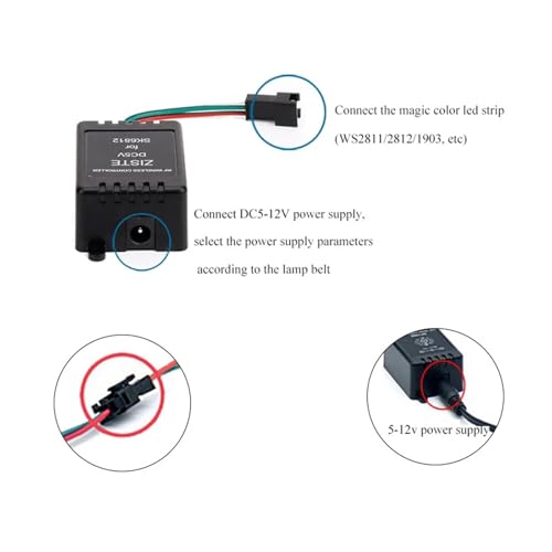 Contrôleur LED SP106E avec télécommande musique pour rubans SK6812 WS2812B