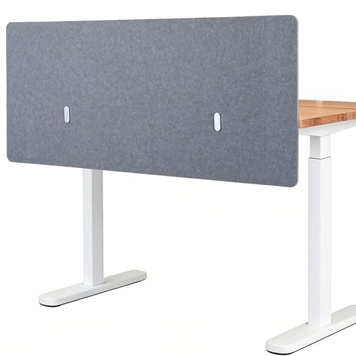 Vandebiao Desk Divider 48" x 24" – Clamp-On Privacy Panel for Office & Home Office, Tool-Free Installation, Gray