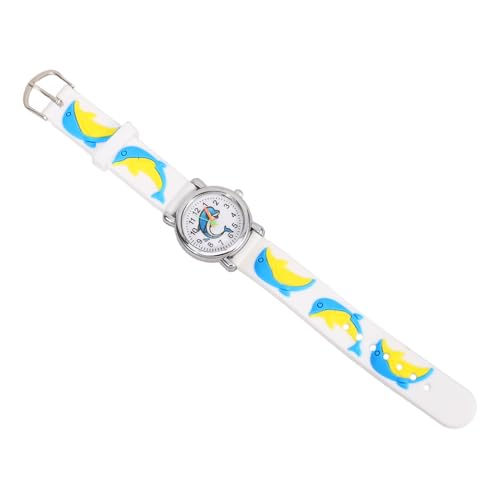 POPETPOP Montre-Bracelet Dauphin pour Garçon Et Filles Ajustable en Plastique Blanc, Montre Numérique Ludique, Présent pour Garçons Et Filles, Usage...