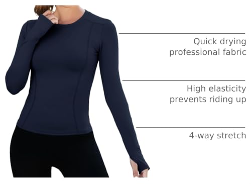 Image of Loovoo Women Workout Shirts, 1 /2 /3 Pack Short Sleeve Compression Tee | Tight Fit Gym Basic Tops, Athletic Quick Dry Crew Neck 4-Way Stretch, Flat Seams Ideal for Yoga, Gym, Running and Daily Wear
