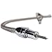 A-Team Performance - Engine Transmission Dipstick Flexible Stainless Steel Braided Turbo TH-350/TH-400 Turbo 350 Turbo 400 - Compatible with Chevy GM - Firewall Mount Chrome