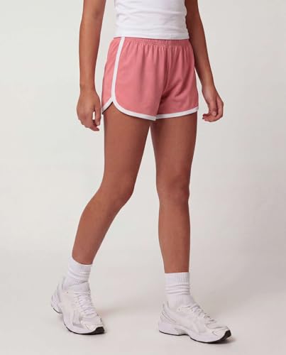 Image of Real Essentials 5 Pack: Girls' Dry-Fit Athletic Dolphin Shorts for Youth Kids Teens Running Gym Sports (Ages 4-16)