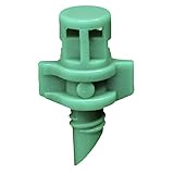  ALLPER Pack de 10 Piezas de Cabezas de riego por aspersión/Goteo, Color Verde. Aspersor. Ø 4/6 mm Tubos, Ø 13/16 mm Riego 180 Grados.