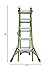 Little Giant Ladders Systems Conquest 2.0, M22, 22ft, Multi-Position Ladder, Fiberglass, Type 1A, 300 lbs Weight Rating, (17122-001), Green