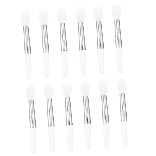 Beavorty Makeup Lip Brush Applicators 12-piece Silicone Brush Set Ideal for Lipstick Lip Mask and Concealer
