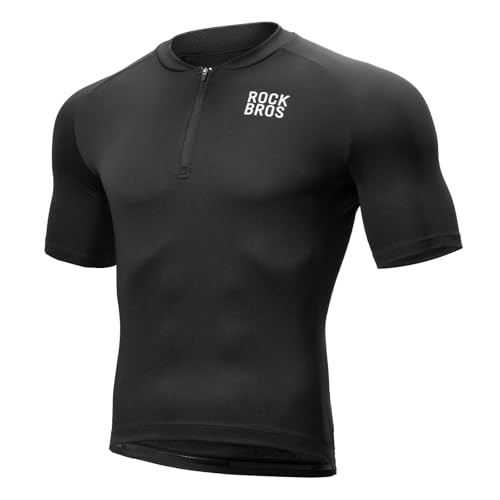 ROCKBROS Men's Cycling Jersey Short Sleeve Road Bike Shirt with