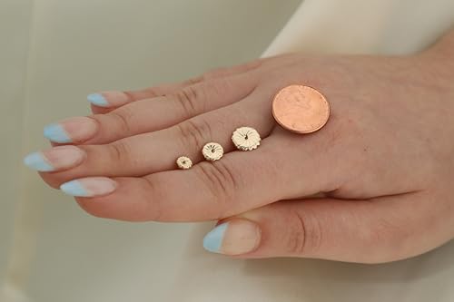 Art and Molly 14k Yellow Gold Earring Back Replacement Secure and Comfortable with Ear Locking Tension Grip Tight Nut (Medium)3