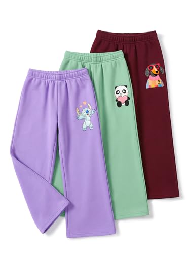 Image of HELLCAT Printed Track Pants for Girls | Blended Cotton Feel Lower | Night Pants & Track Pant Pants | Sizes 3-16 Years | Pack of 3