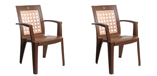 Image of Cello. Impact Plastic Set of 2 Chairs,Sandal Wood Brown