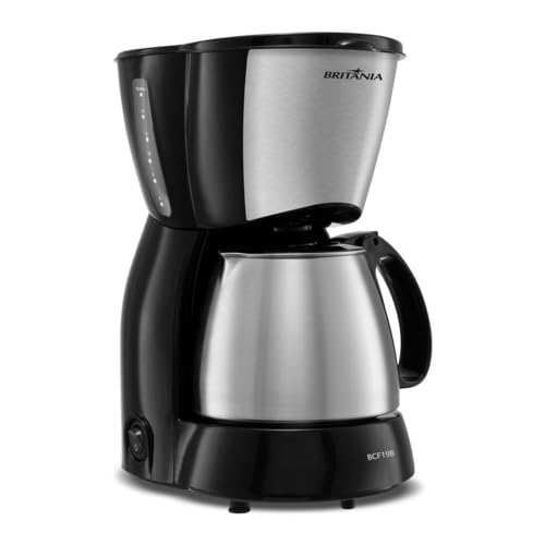 Cafeteira Britânia 18 Cafézinhos Jarra de Inox BCF19B 550W Preto 220V