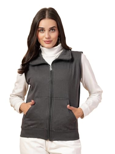 Image of UZARUS Women's Half Sleeves Cotton Fleece Premium Jacket