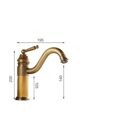 Grifo mezclador de lavabo ideal para baños de estilo rústico 3