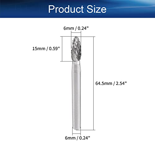 Fresa rotativa Auniwaig doble corte 6mm miniatura 2
