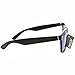 zeroUV Flat Matte Reflective Flash Color Lens Large Horn Rimmed Style Sunglasses - UV400 (Black Midnight)