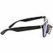 zeroUV 8025 Retro Matte Black Horned Rim Flash Colored Lens Sunglasses, Black Midnight, 50mm