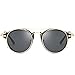 Dollger Double Lens Clip On Sunglasses Non-flip Lens Round Steampunk Style Glasses for Men Women