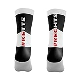 BEATSOX Fahrradsocken für Herren, Motiv Kette Rechts, Kompression Radsocken, Mountainbike Socken, Rennrad, Crew Cycling Socks, kompression Stretch Radsportsocken, Special Edition, (42-47)
