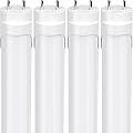 JESLED Dimmable T8 LED Type B Light Bulbs 4 Foot, 3120+Lumens, 5000K Daylight White, 24W (65W Equivalent), 4FT Fluorescent Tube Replacement, Ballast Bypass, Dual Ended Power, Frosted, 4-Pack
