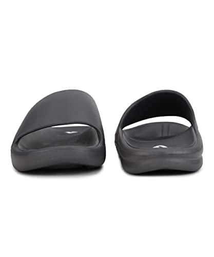 Image of Aqualite Men's Slides Slippers | Slip-On Flat Base Flipflop for Men | Anti-Skid Sole, Lightweight & All-Day Comfort | Casual Home & Outdoor Sandal for Men