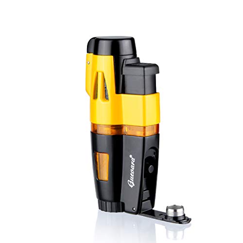 Cigar Lighter Torch Lighters Butane Refillable Lighter 3 Jet Flame Strong Flame Windproof with Punch (No Fuel Include) - Thumbnail 3