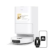 Mova E40 Ultra Robot Aspirapolvere e Lavapavimenti, Potenza 19000Pa, Tecnologia Mocio MaxiReach, Spazzola Laterale Antigroviglio, Stazione All-in-One, 75 Giorni di Pulizia Automatica,Bianco