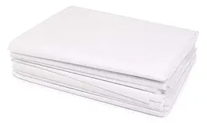 ESTAVITO 30 GSM Thickness Non Woven Fabric Disposable Spa Bedsheet (35 Inches X 72 Inches, White) - Pack of 20 Sheets.