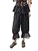 NUFIWI Women Ruffle Long Bloomer Y2k Lace Trim Pettipants Pantaloons Mid Rise Cropped Pajama Pants Under Dress Slips(Cute Black,M)