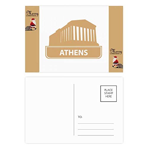 Cartes postales de remerciement Père Noël jaune pour vos proches