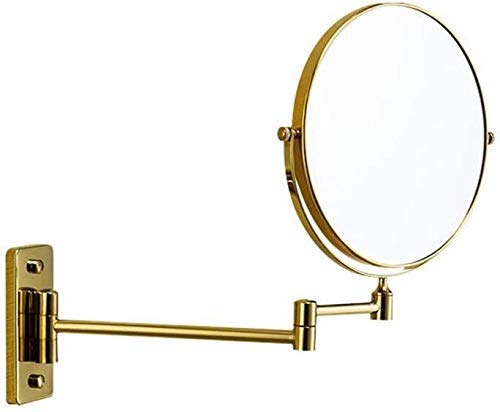 Miroir de Maquillage Or Éclatant à Fixation Murale Loupe 3X