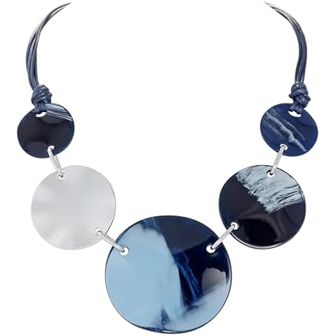 Bocar Chunky Irregular Acrylic Pendant Necklace Cover