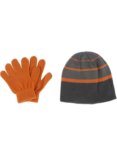 Image of Girl's 4-6x Striped 2-Piece Winter Beanie and Glove Set