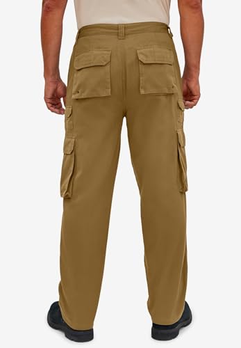 Boulder Creek by Kingsize Men's Big & Tall Ranger Side-Elastic Stacked Cargo Pocket Pants2