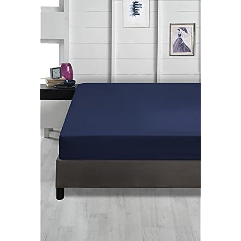 ABAUKHAUS Bajera de Microfibra, Sábana elástica de Color sólido Cover