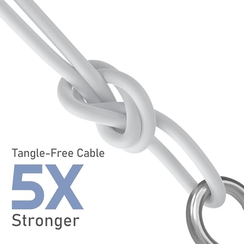 UliX Rider Wired Earbuds in-Ear Headphones, 5 Years Warranty, Earphones with Microphone, with Anti-Tangle Cable, Ear Buds for iPhone, iPad, Samsung, School Students, Kids, Women, Small Ears - White by UliX - Used condition - Image 8