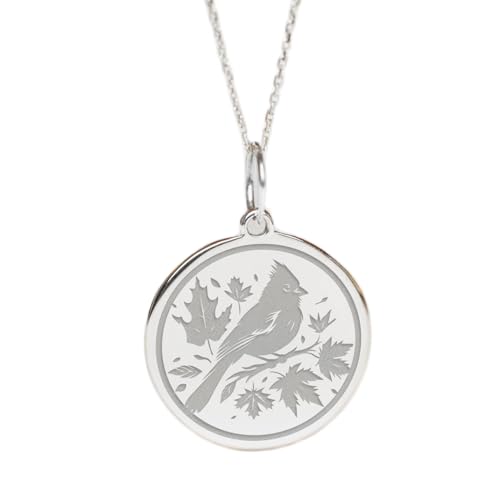 Collier cardinal en argent résistant pour peau sensible, pendentif oiseau délicat