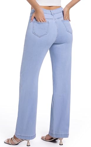 Straight Jeans for Women Cotton Rhinestone Trendy Mid Rise Women's Stretch Jeans2