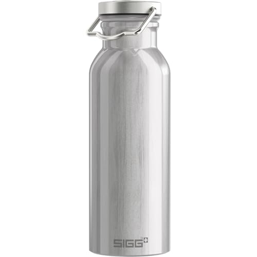 Sigg - Alu Trinkflasche - Original Alu - Klimaneutral Zertifiziert - Für Kohlensäurehaltige Getränke Geeignet - Auslaufsicher - Federleicht - BPA-frei - Outdoor & Camping Zubehör - 0,5L