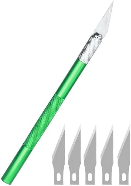 Non-Slip Metal Scalpel Knife Kit Cutter Engraving Craft knives with 5pcs Blades Mobile Phone PCB DIY Repair Hand Tools - (Color: Type6)