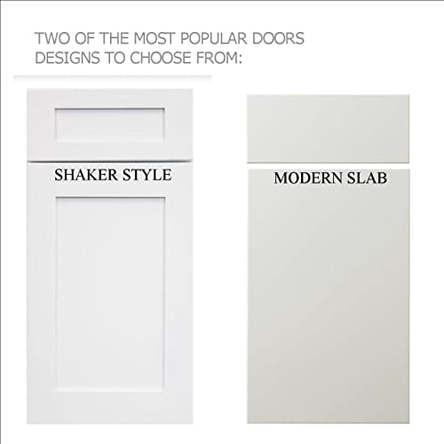White Cabinet Doors -Shaker or Modern Flat -Custom Sized - PreFinished Cabinet Door Replacement – Easy Cabinet Upgrade- Kitchen/Bath/Closet/Custom Cabinet Door for reface – Engineered Wood