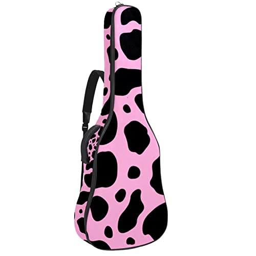 Housse de transport étanche pour guitare avec bandoulière réglable en peau de vache rose laiteux et noir, Multicolor 01… - Les Beatles, Paul McCartney, John Lennon, RIngo Starr, George Harrison Housse de transport étanche pour guitare avec bandoulière réglable en peau de vache rose laiteux et noir, Multicolor 01…