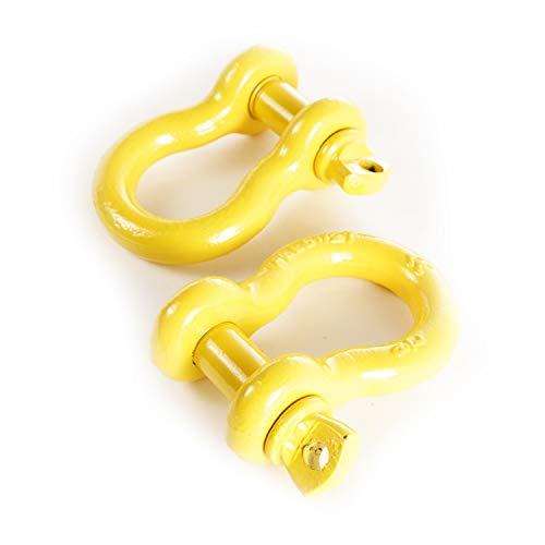 RealTruck Rugged Ridge | D-Ring Shackle Kit, 7/8 inch, Yellow, Pair | 11235.14