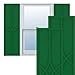 Ekena Millwork TFP001CP18X045HG True Fit PVC Cedar Park Fixed Mount Shutters, 18"W x 45"H, Viridian Green