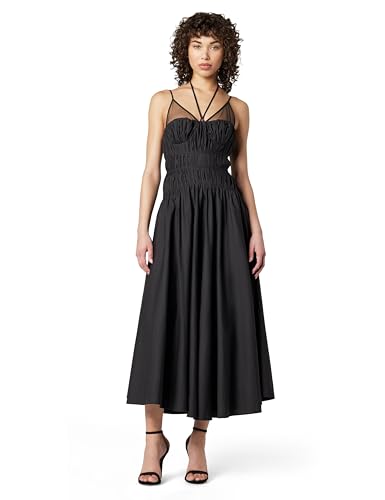 Robe Midi Mesh Moon River d'une finition bustier haute couture raffinée
