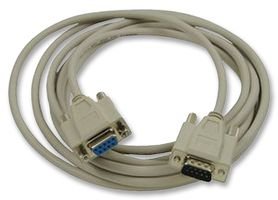 L-COM CSNULL9MF-10A Null Modem Cable, DB9 Male/Female, 10FT, Grey
