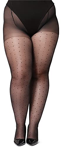 Bellivalini Damen Strumpfhose 20 DEN BLV-1128 (Schwarz, XXL)