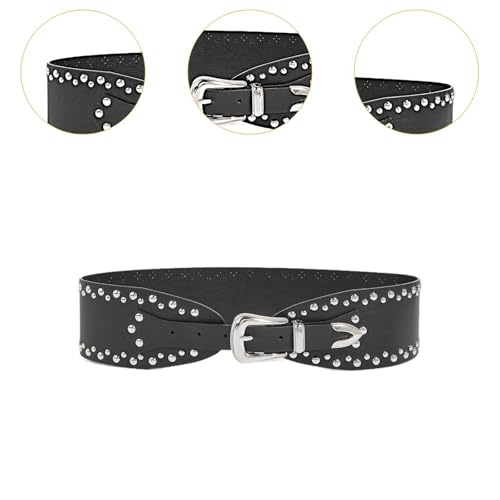 Waist Belt Dresses Accessories Waist Strap for Women Waistband Punk Rivet Belt2